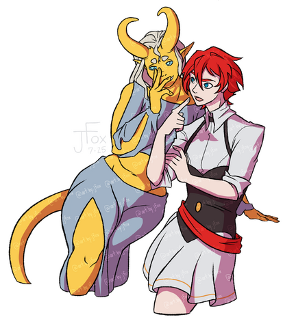 “Gossip Girls” character design by Jaden Rae and enaoyu on ArtFight