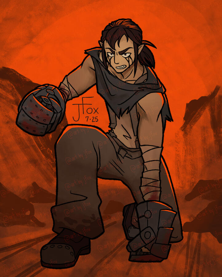 “Back on Your Feet” character design by alex no sleep on ArtFight full body, render, abstract background — $70