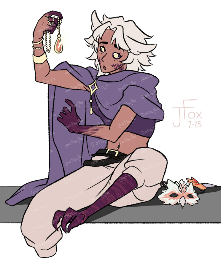 “Ooo, Shiny…” character design by zzhuli_ on ArtFight full body, flats, no background — $50