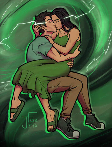 “Only You” commission and character design by u/JJBZ03 on Reddit full body render, +1 subject, abstract background — $70